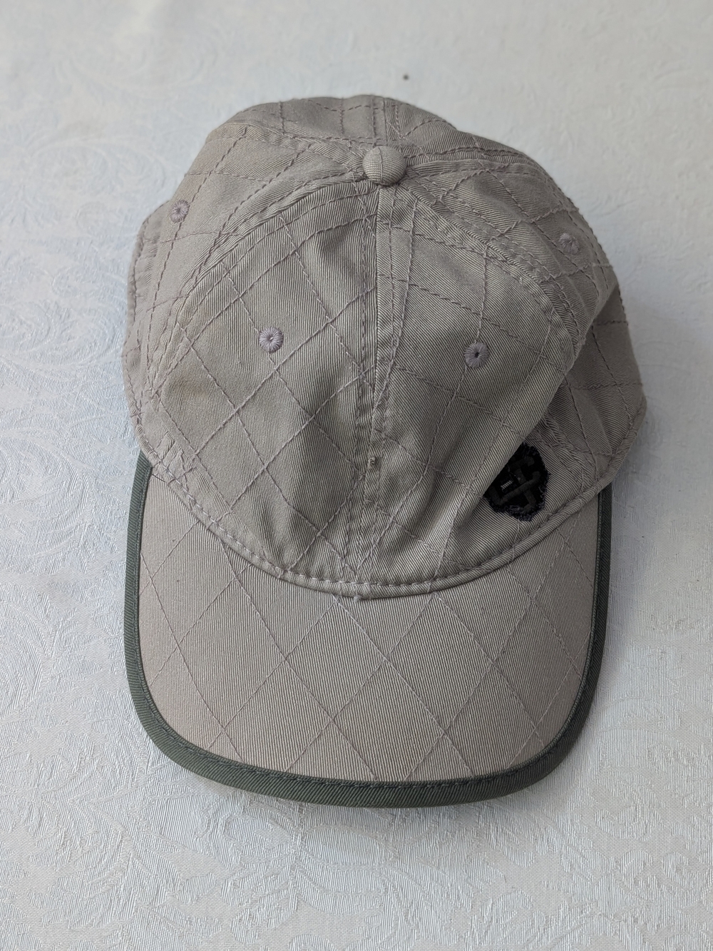 Cremieux Beige Green Quilted Baseball Cap Hat Casual Men Size L/XL